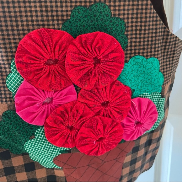 Dreamspinners Pot Full of Posies Cat Vest Handmade Size Large - Picture 2 of 7